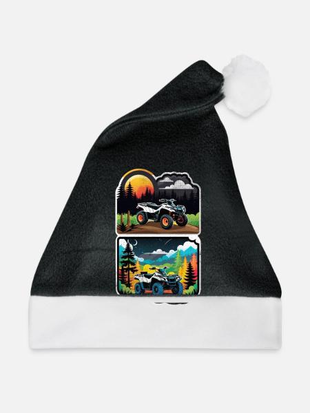 Quad & Offroad - Weihnachtsmütze - Schwarz/Weiß
