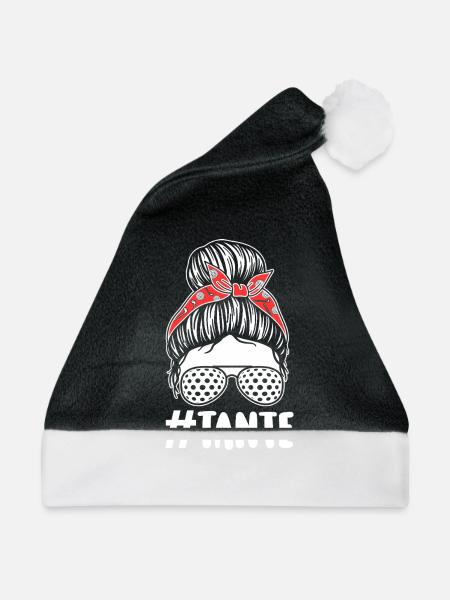 Golfspieler Tante Golf - Weihnachtsmütze - Schwarz/Weiß