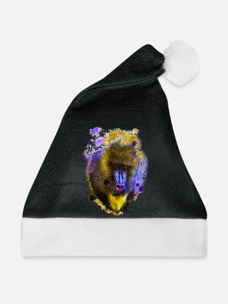 Mandrill - Weihnachtsmütze - Schwarz/Weiß