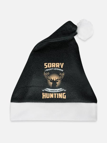 Funny Hunting - Weihnachtsmütze - Schwarz/Weiß