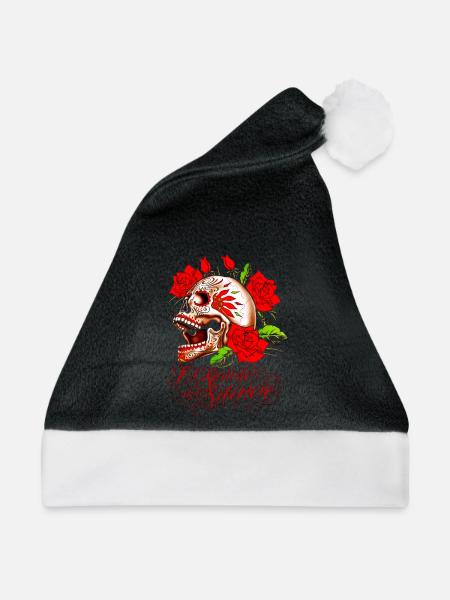 Tag der Toten - Weihnachtsmütze - Schwarz/Weiß - Vorne