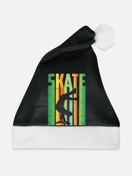 Skateboard Fahrer - Weihnachtsmütze - Schwarz/Weiß