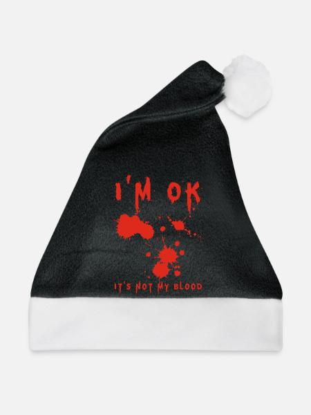 I'm Fine (Englisch) - Weihnachtsmütze - Schwarz/Weiß