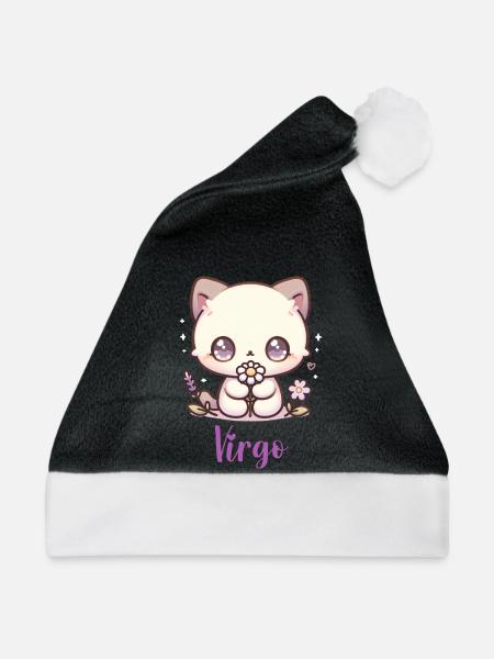 Süße Virgo Sternzeichen Astrologie Geschenk - Weihnachtsmütze - Schwarz/Weiß