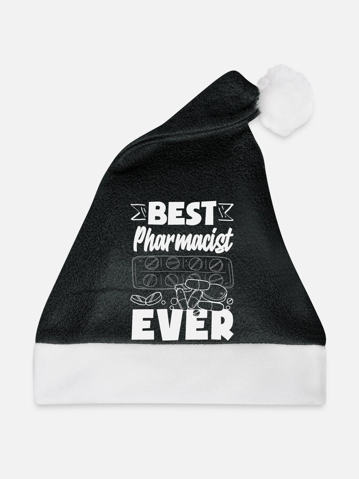 Apotheker Pharmazeutisch-technischer - Weihnachtsmütze - Schwarz/Weiß - Vorne