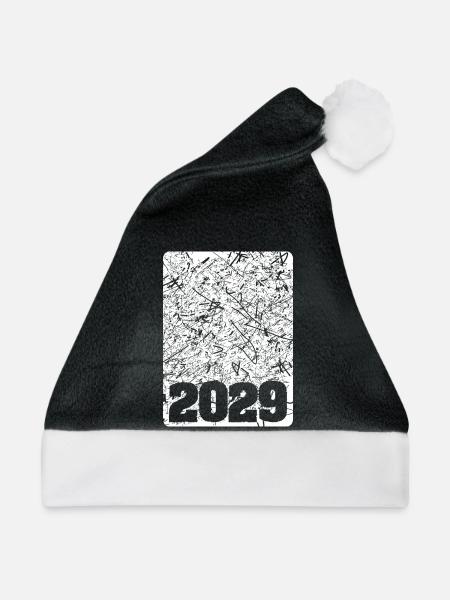 Nummer 2029 - Weihnachtsmütze - Schwarz/Weiß