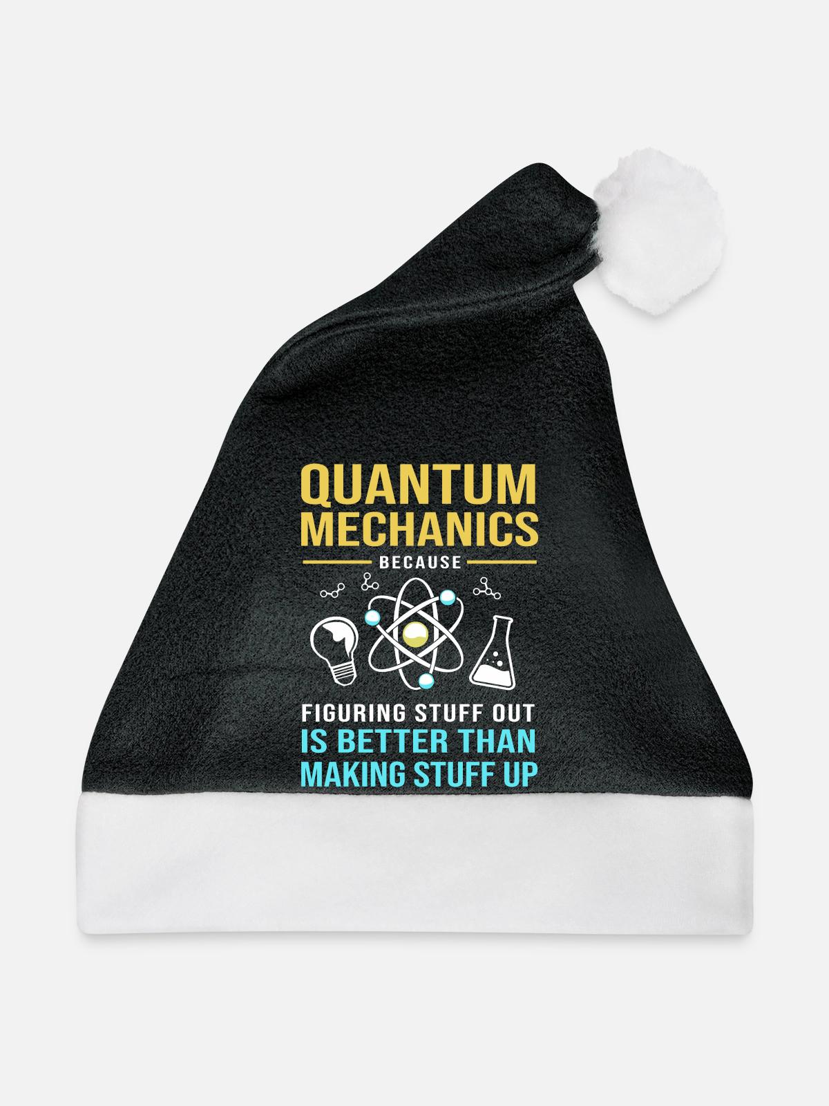 Quantenphysik Quantenmechanik Quantensprung - Weihnachtsmütze - Schwarz/Weiß - Vorne