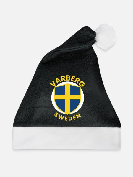 Schwedisches Schildflaggenemblem - Weihnachtsmütze - Schwarz/Weiß