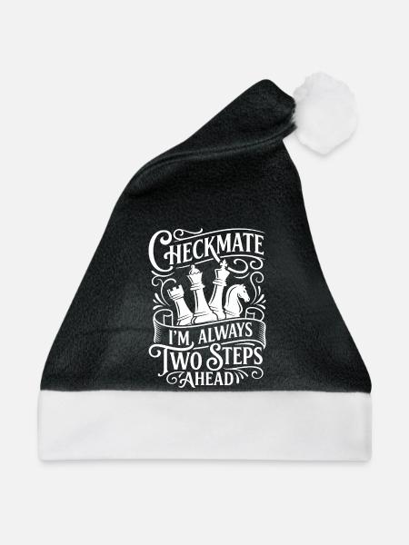Checkmate – Always Ahead - Weihnachtsmütze - Schwarz/Weiß - Vorne