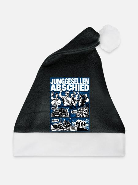 Junggesellenabschied Abenteuer Crew - Weihnachtsmütze - Schwarz/Weiß
