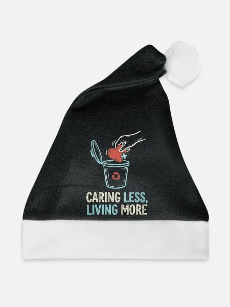 Living More - Weihnachtsmütze - Schwarz/Weiß