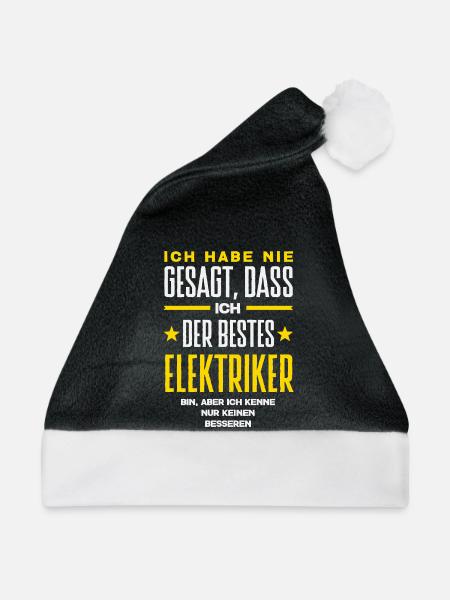 Bester Elektriker Beruf Spruch - Weihnachtsmütze - Schwarz/Weiß