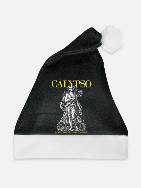 Calypso-Nymphen-Illustration - Weihnachtsmütze - Schwarz/Weiß - Vorne