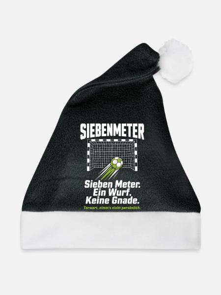 7m Schütze Geschenk – Torwart nicht persönlich - Weihnachtsmütze - Schwarz/Weiß - Vorne