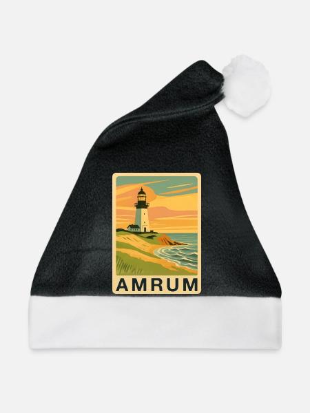 Amrum - Weihnachtsmütze - Schwarz/Weiß