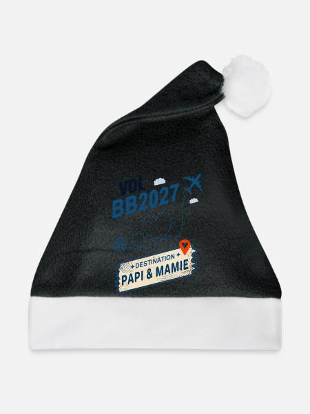 Flug BB2027 Ziel Opa und Großmutter - Weihnachtsmütze - Schwarz/Weiß