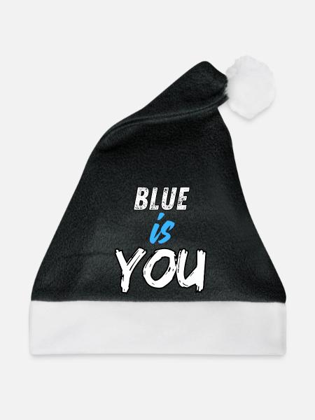BLAU BIST DU - Weihnachtsmütze - Schwarz/Weiß