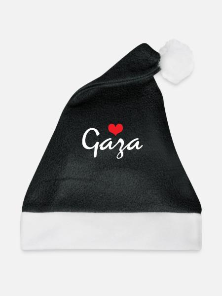 Gaza Heart - Weihnachtsmütze - Schwarz/Weiß