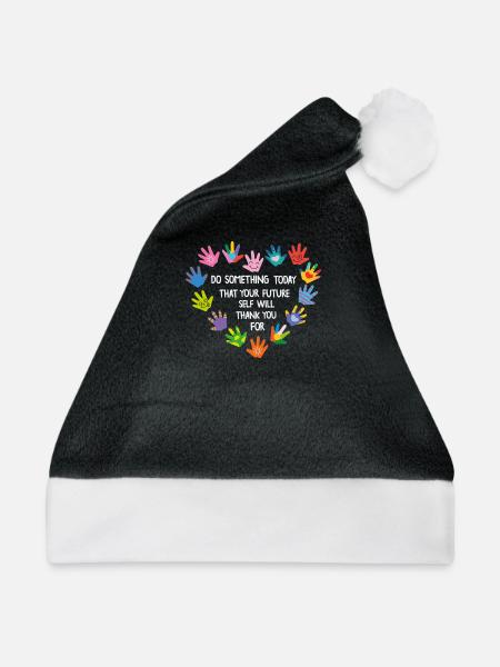 Do Something Today That Your Future Self Will - Weihnachtsmütze - Schwarz/Weiß - Vorne