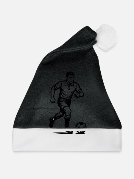 Fussballer Stürmer - Weihnachtsmütze - Schwarz/Weiß