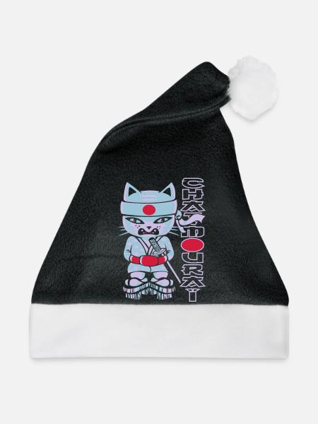 Chat mouraï flex - Weihnachtsmütze - Schwarz/Weiß