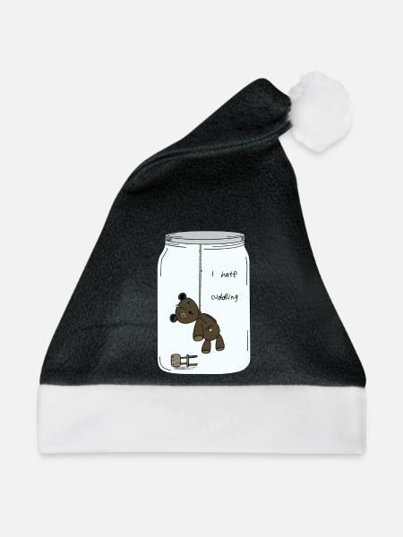 I hate cuddlIng - Weihnachtsmütze - Schwarz/Weiß