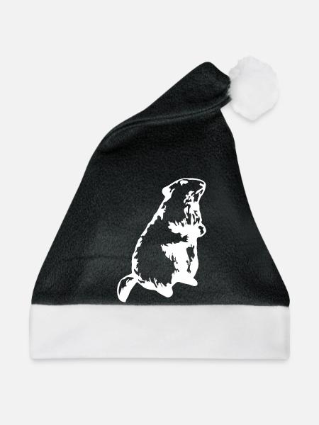 Murmeltier - Weihnachtsmütze - Schwarz/Weiß