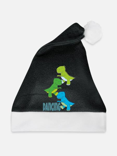 dinos dancing - Weihnachtsmütze - Schwarz/Weiß