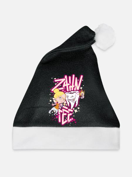 Zahnheldin Comiczauber - Weihnachtsmütze - Schwarz/Weiß