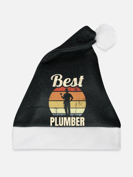 Bester Klempner - Weihnachtsmütze - Schwarz/Weiß - Vorne