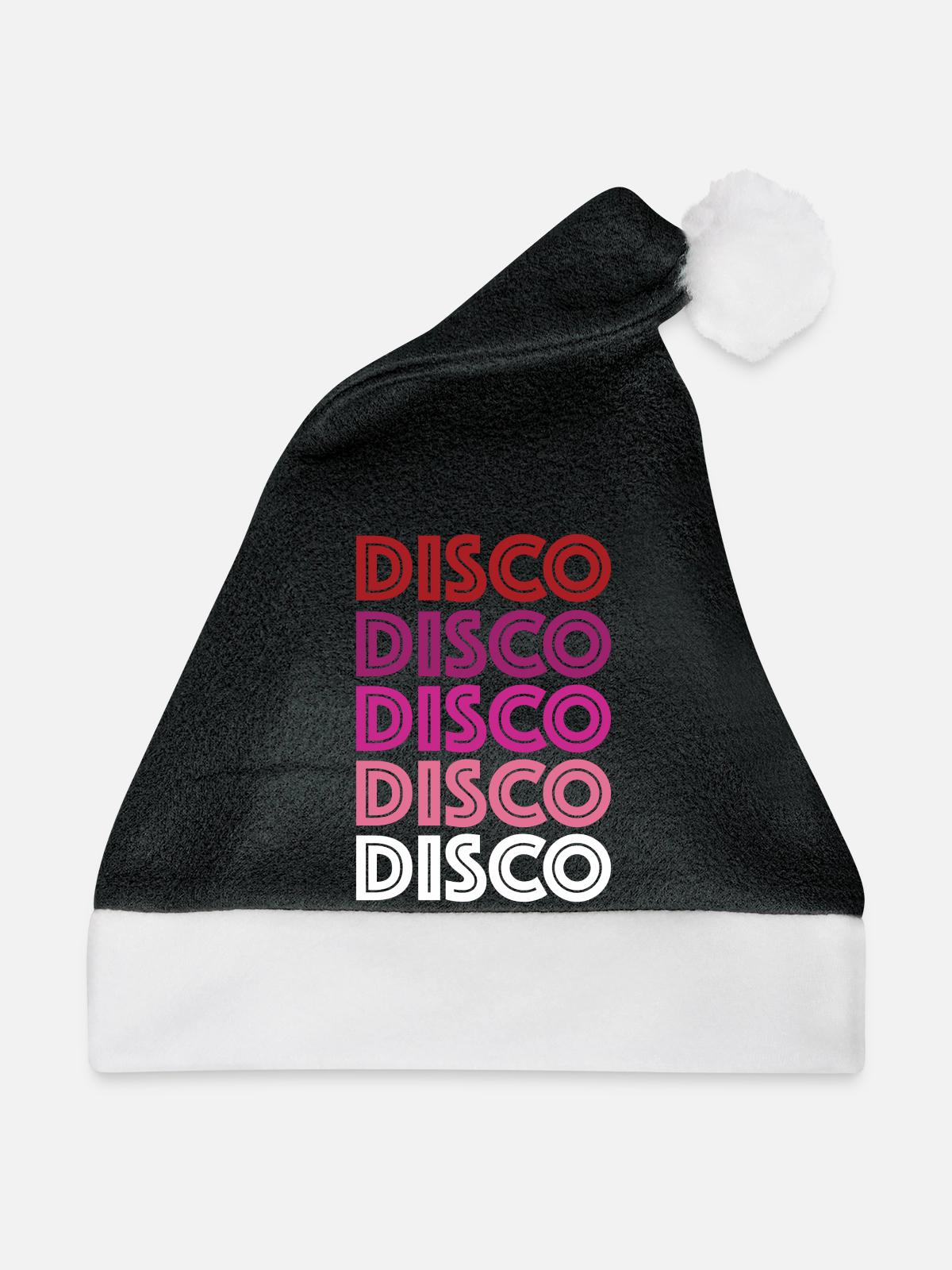 Disco Disco Disco - Weihnachtsmütze - Schwarz/Weiß - Vorne