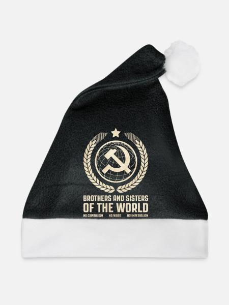 Kommunistischer Internationalismus - Weihnachtsmütze - Schwarz/Weiß - Vorne