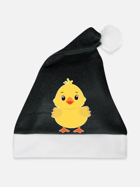 Kücken - Weihnachtsmütze - Schwarz/Weiß - Vorne
