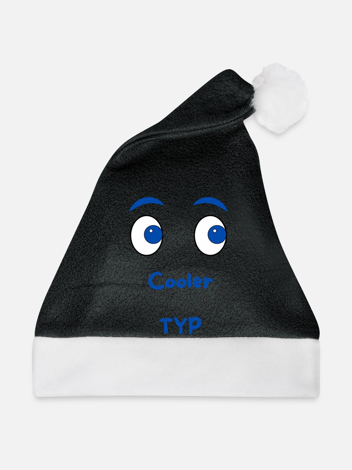 Cooler Typ - Weihnachtsmütze - Schwarz/Weiß - Vorne