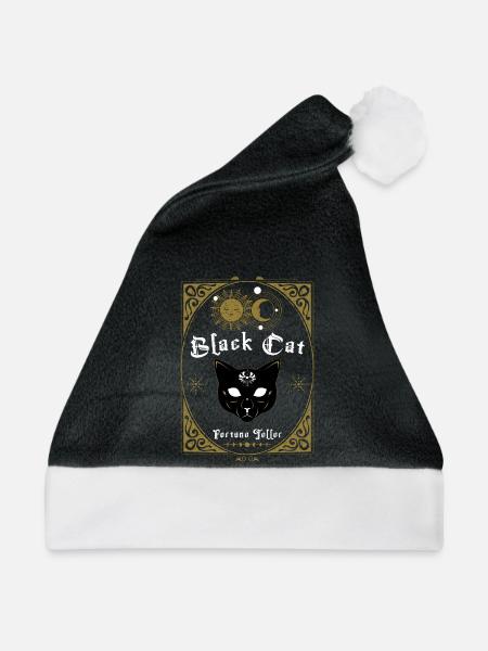 Black Cat Fortune Teller - Weihnachtsmütze - Schwarz/Weiß
