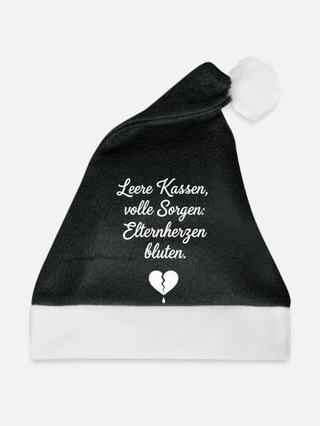 Elternherzen bluten - Weihnachtsmütze - Schwarz/Weiß