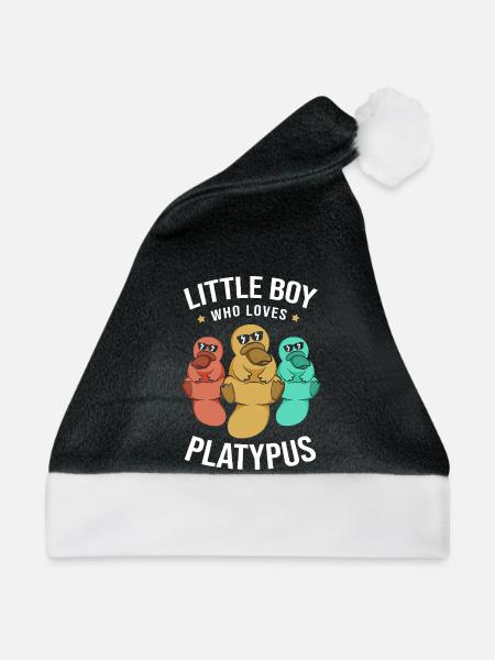 Schnabeltier Schnabeltier Platypus Schnabeltier - Weihnachtsmütze - Schwarz/Weiß - Vorne