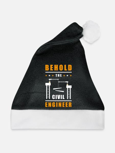 Behold the Civil Engineer - Weihnachtsmütze - Schwarz/Weiß