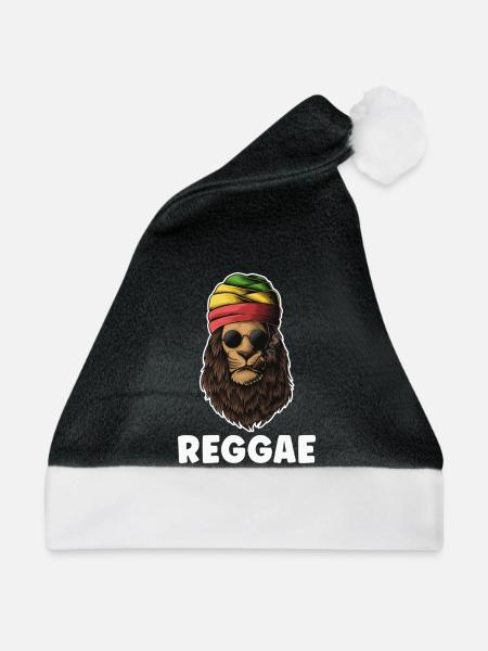 Rastafari Reggae Lion - Weihnachtsmütze - Schwarz/Weiß