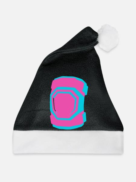 Knieschoner Rollschuhfahren Roller Derby Skaten - Weihnachtsmütze - Schwarz/Weiß