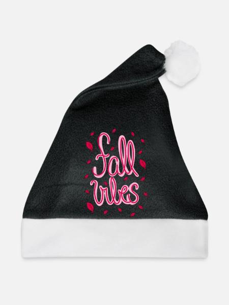 Fall Vibes - Kreatives, selfmade Herbstdesign - Weihnachtsmütze - Schwarz/Weiß