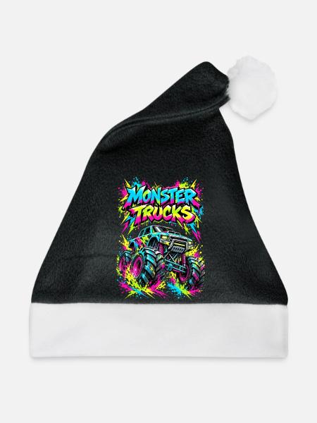 Monster Trucks Graffiti Neon - Weihnachtsmütze - Schwarz/Weiß