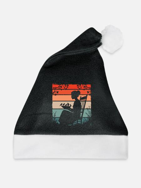 Vogelfütterung - Weihnachtsmütze - Schwarz/Weiß