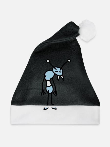 sad_bug_3c - Weihnachtsmütze - Schwarz/Weiß