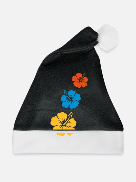 hibiscus tahiti 3 - Weihnachtsmütze - Schwarz/Weiß