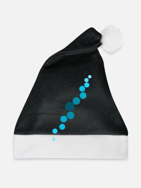 Blaue Blasen - Weihnachtsmütze - Schwarz/Weiß