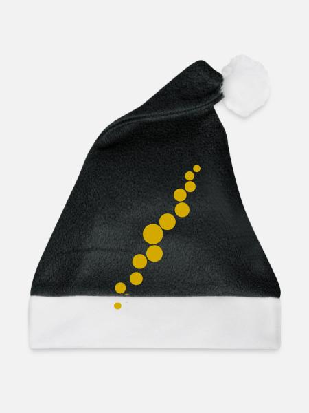 Goldenes Diagonal - Weihnachtsmütze - Schwarz/Weiß