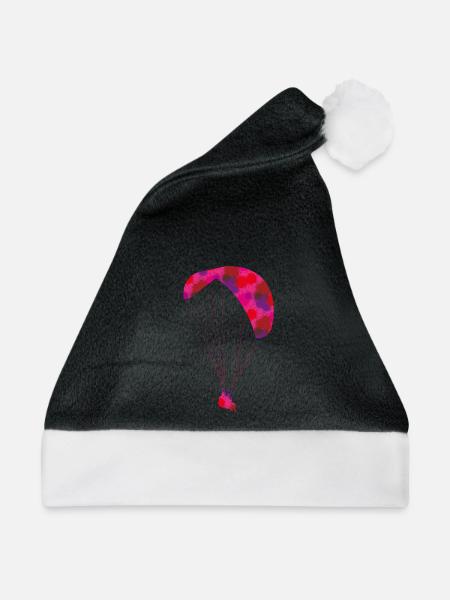 Farbiger Gleitschirm - Weihnachtsmütze - Schwarz/Weiß