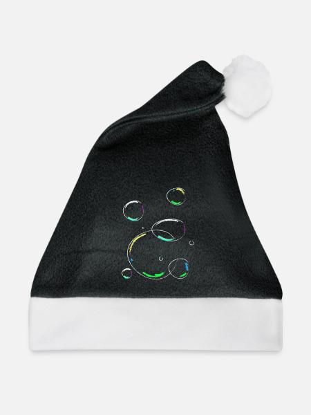 Seifenblasen Seife bunte Kreise - Weihnachtsmütze - Schwarz/Weiß