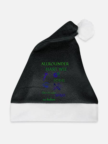 Handwerker Kaffee und Bier - Weihnachtsmütze - Schwarz/Weiß